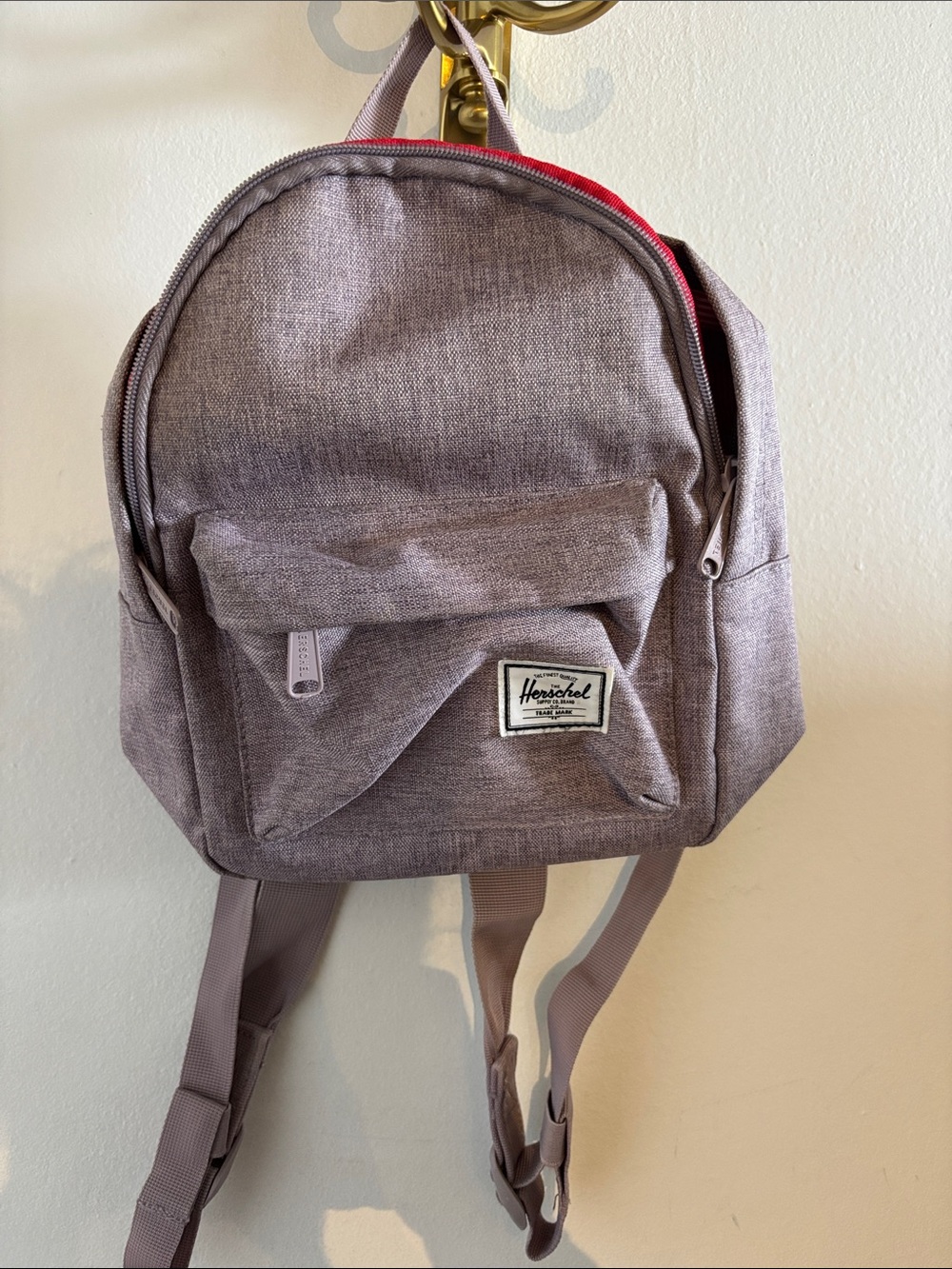 Herschel Supply Company Small Backpack with Red Zip Accent